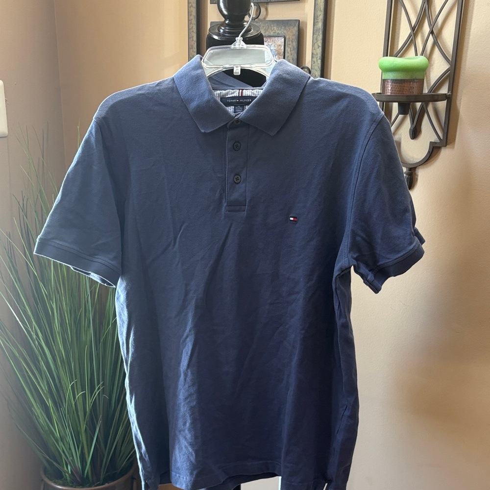 Tommy Hilfiger Blue Slim Fit Stretch Polo Shirt